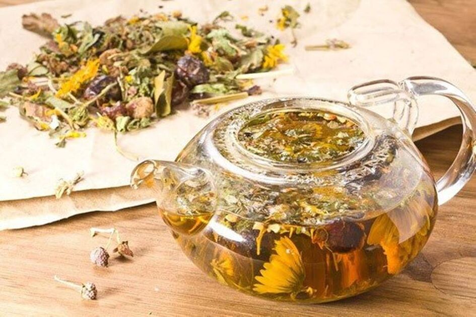 Herbal tea for treating prostatitis